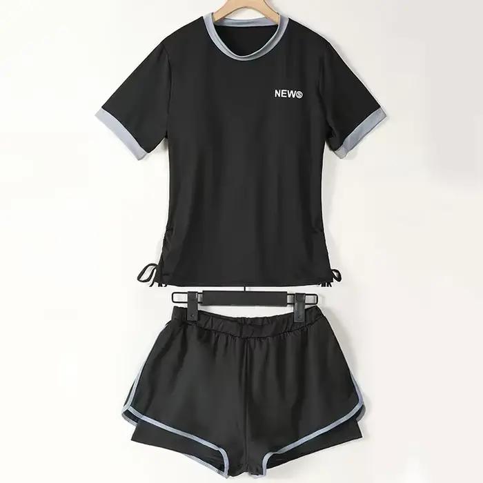 Maillot de bain deux pièces conservateur pour femme Lidong