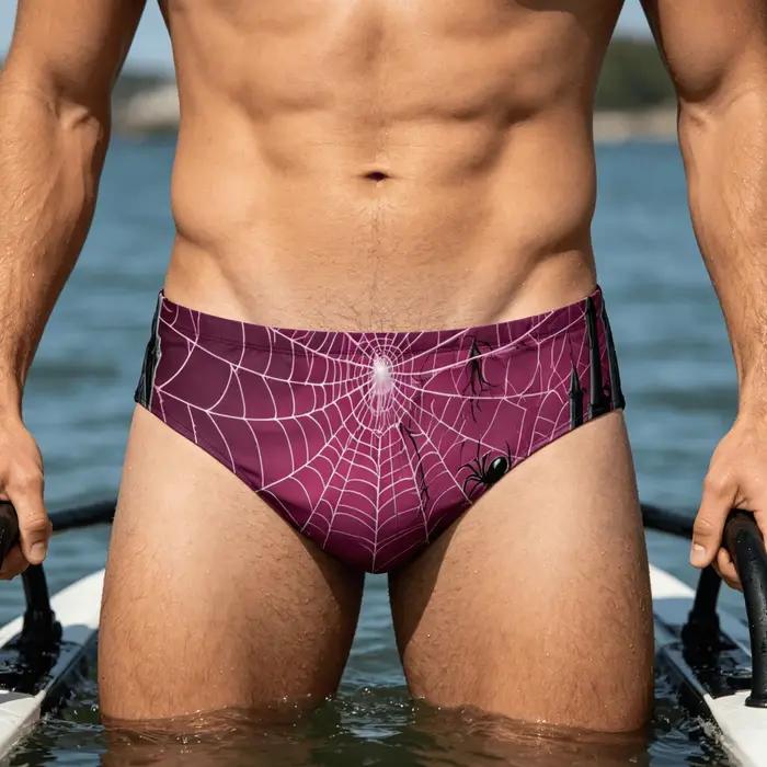 Maillot de bain triangle slim fit en toile de toile d'araignée