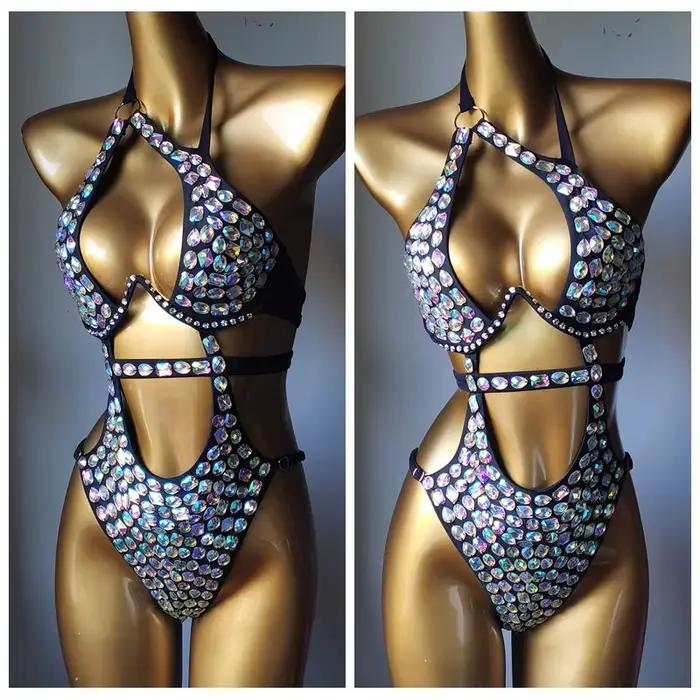 2025 nouvelle mode maillot de bain bar bikinidiamond bikini barre de cristal