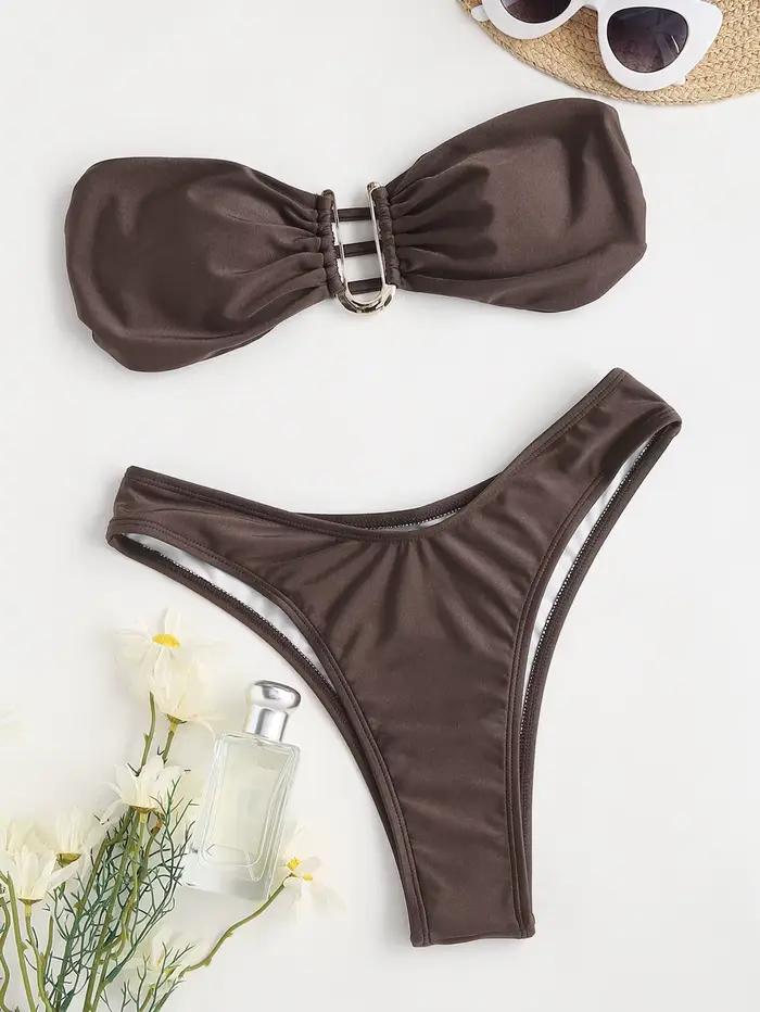 Maillot de bain bandeau bikini femme 2026