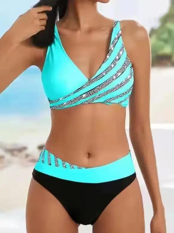 Nouvel ensemble bikini col en V 2026 pour femme