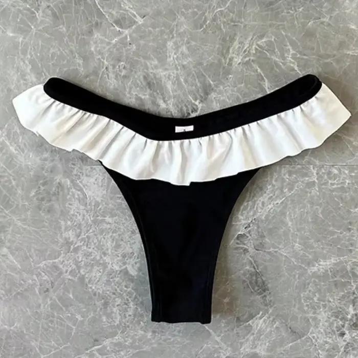 Maillot de bain deux pièces sans bretelles pour femme