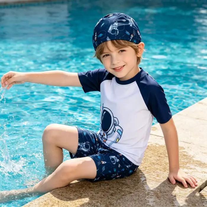 Maillots de bain pour enfants garçons motifs dessins animés polyester ajustement parfait plage surf activités estivales