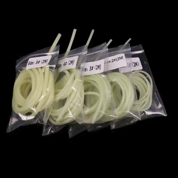 Tubes de protection lumineux en silicone pour la pêche, 5 tailles, pour la pêche légère