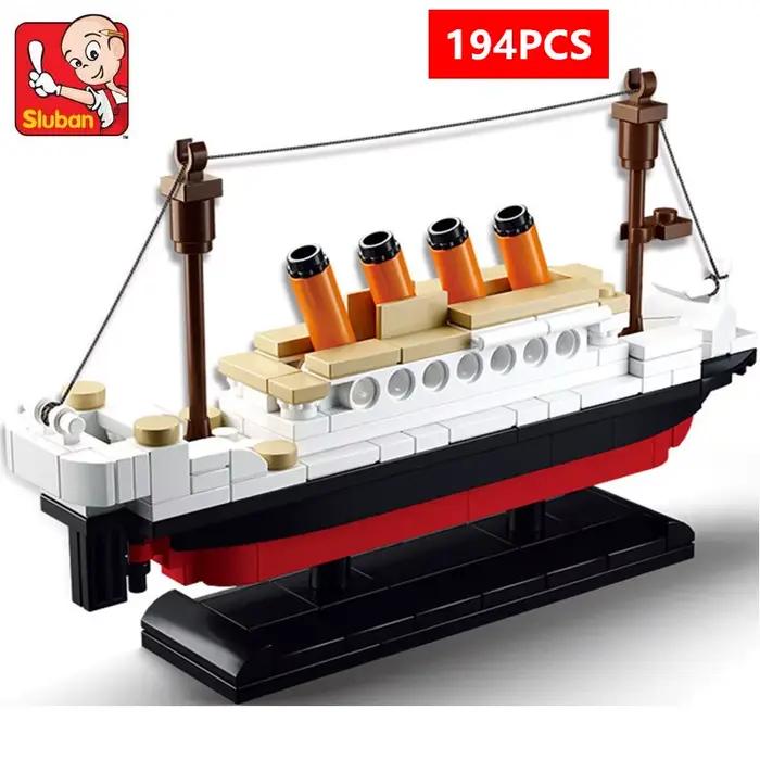 194 pièces ville RMS Titanic bateau modèle blocs de construction ensembles bricolage briques créatives chiffres amis jouets éducatifs cadeau de noël
