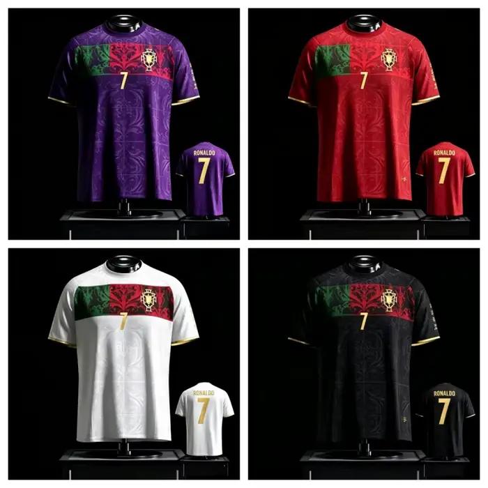 Nouveau Maillot Commémoratif Cristiano Ronaldo 2026 – Édition Portugal – T-shirt Sportif et Décontracté – Tenues Assorties Famille Y2K