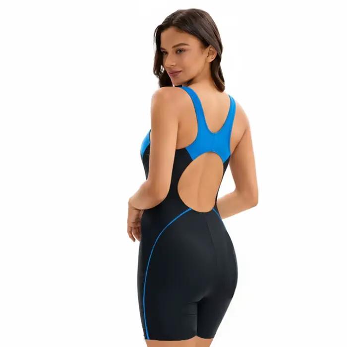 2026 nouveau Style femmes adolescentes filles Boyleg une pièce couverture complète maillots de bain athlétique dos