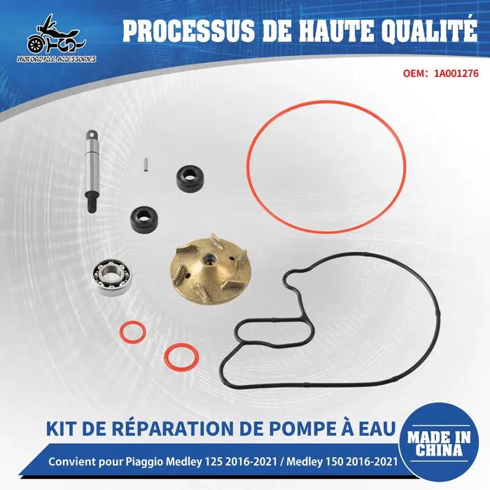Kit de réparation de pompe à eau SJ Motorcycle Accessories 1A001276 pour Piaggio Medley 125 150 2016 - 2021