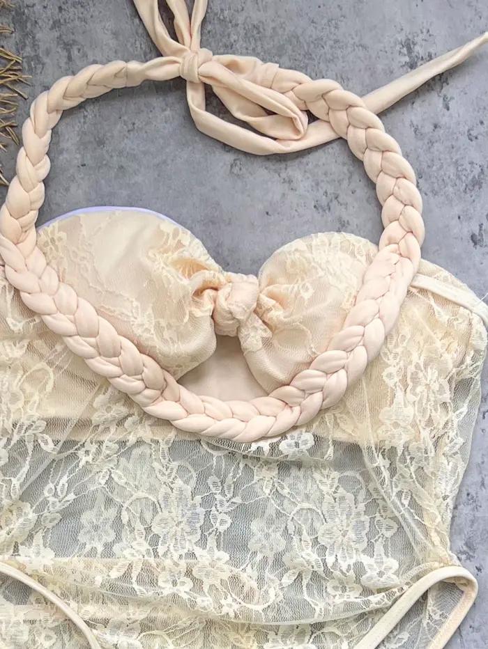 Boucle épaule dénudée Bikini avec jupe femmes maillot de bain 2025 tendance Biquini maillots