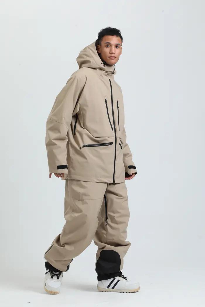 2025 GSOU SNOW tenue de ski pour hommes Sports de plein air d'hiver Double planche chaud respirant imperméable coupe-vent ensemble de Snowboard