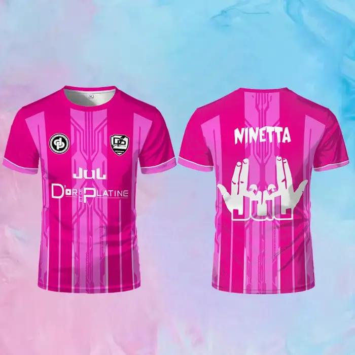 Toto Ninetta Maillot Jul Jersey Rapper français Co-branded Juldtp Chemise de football respirante Garçons Filles Tops cadeaux confortables