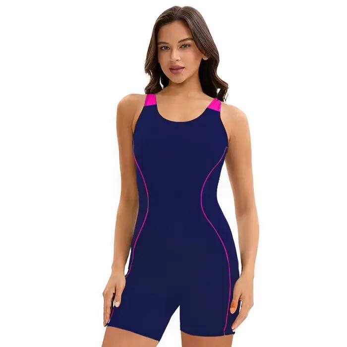 2026 nouveau Style femmes adolescentes filles Boyleg une pièce couverture complète maillots de bain athlétique dos