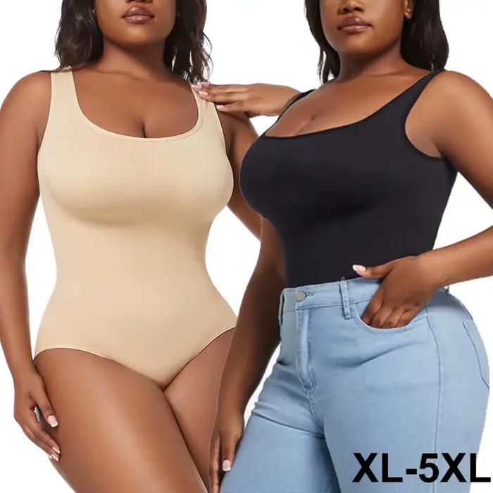 Grande taille femmes slips body Sexy costume entraînement une pièce gymnase moulante ventre contrôle vêtements de sport combinaison sans manches XL-5XL