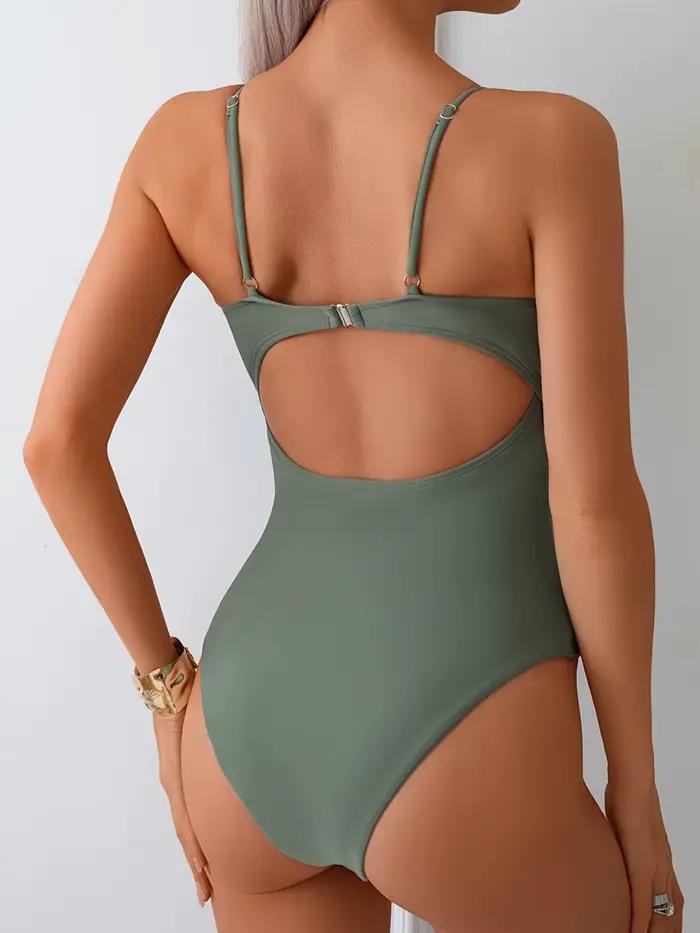 Maillot de bain une pièce imprimé léopard marron 2026 pour femme