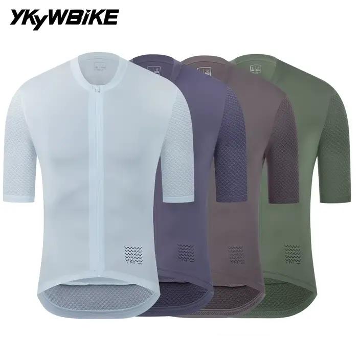 YKYWBIKE Maillot de cyclisme classique pour hommes été vélo Pro équipe chemise à manches courtes cyclisme Maillot vélo de route vêtements respirants