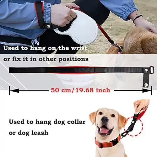 Accessoire supplémentaire de laisse rétractable pour chien – Dragonne et poignet – pour un plus grand confort, une poignée desserrée pour vos mains et un meilleur contraste