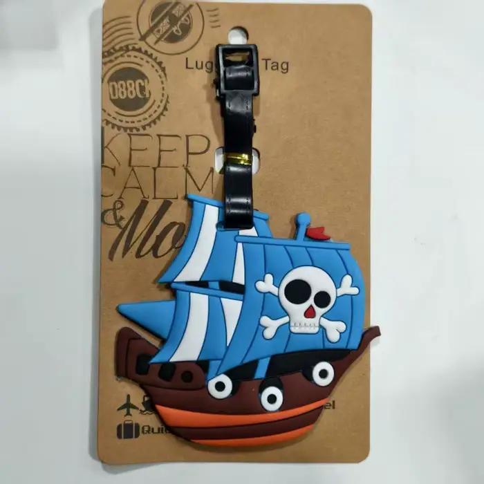 Étiquette de bagage créative One Piece Sanji Portgas·D·Ace Roronoa Zoro Nami, étiquette anti-perte pour sac à dos, étiquette de valise de voyage