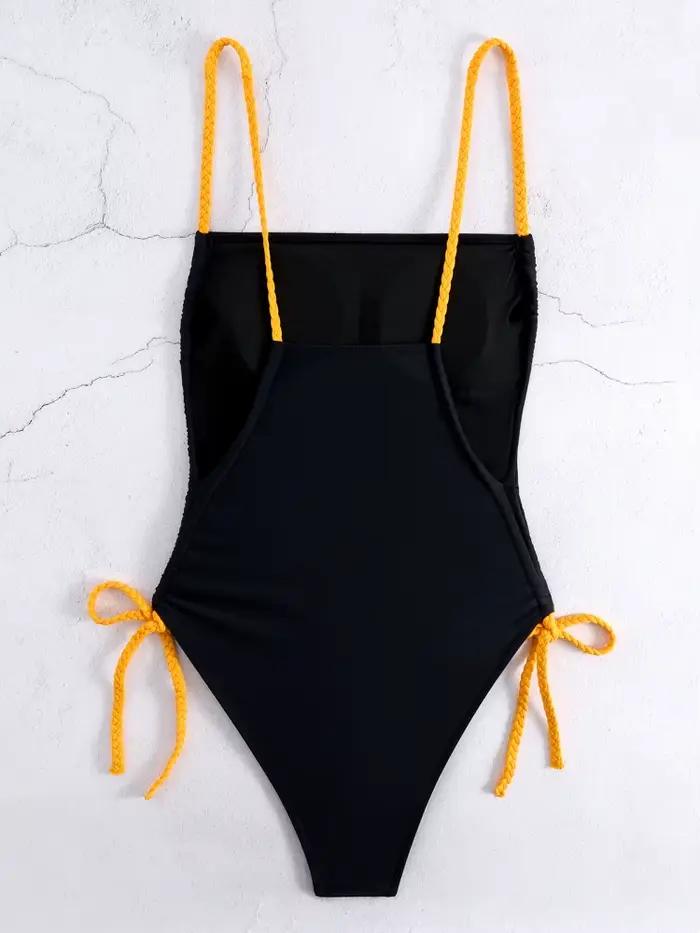 Maillot de bain une pièce femmes 2026 nouveau solide fronde Bandeau Sexy body maillots
