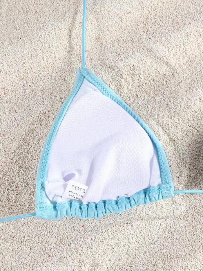 Maillot de bain triangle 2026 bleu clair