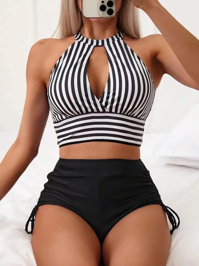 2026 Maillot de bain bikini femme à rayures