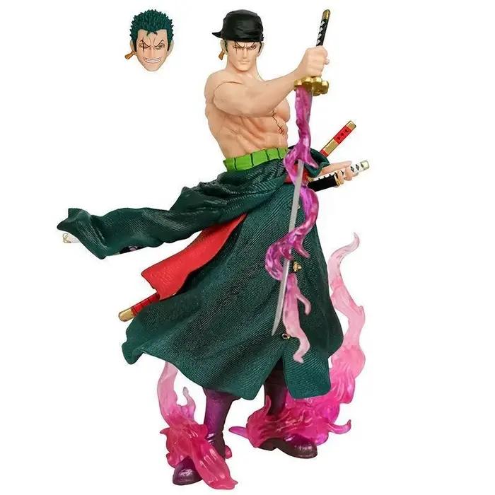 Figurine d'action Anime ONE PIECE Roronoa Zoro de 23 cm/9 pouces, modèle de collection en PVC, jouets pour cadeaux