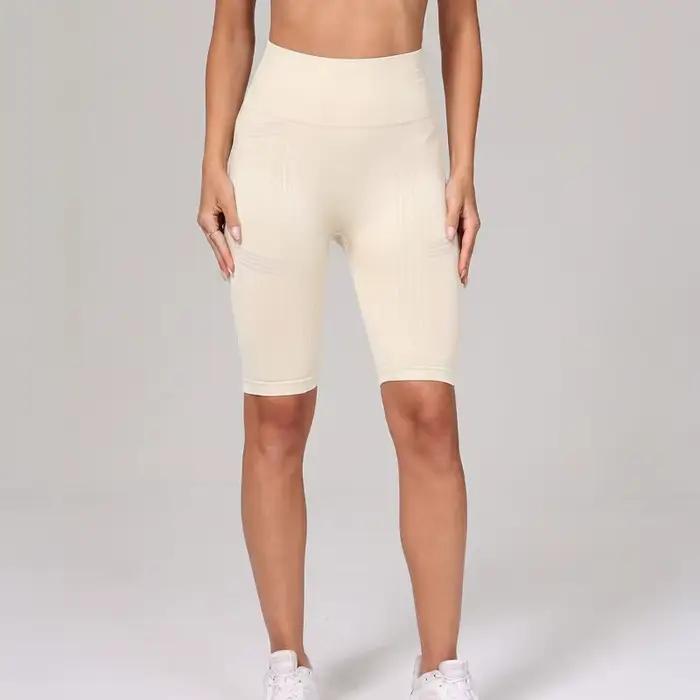 Shorts de yoga taille haute pour femmes, 5 pouces, effet push-up, sensation seconde peau, respirant, moulant, pour la course, la gym, l'entraînement, athlétique, style cycliste