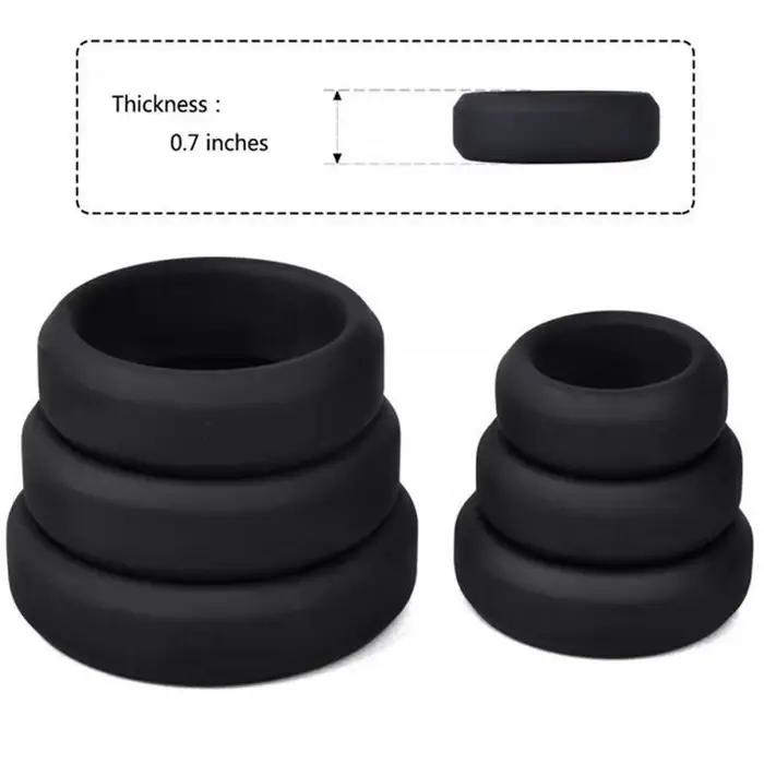 Anneau de pénis en Silicone, 6 tailles, verrouillage du scrotum, extension d'érection, retard de l'éjaculation, produits pour adultes, jouets sexuels pour hommes