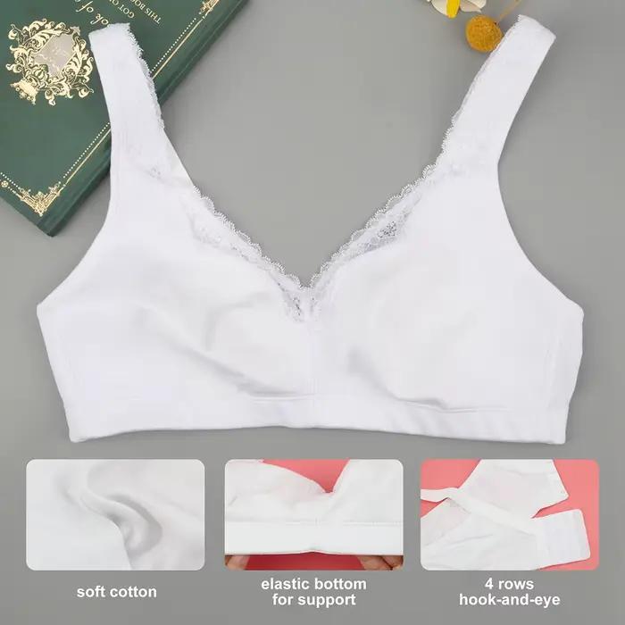 Sheroine grande taille soutien-gorge dentelle douce coton ultra-mince sans fil Non rembourré Lingerie pour les femmes levage soutien confort