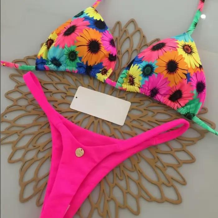Nouvel ensemble bikini sexy pour femme 2026 – Maillot de bain brésilien string pour vacances à la plage