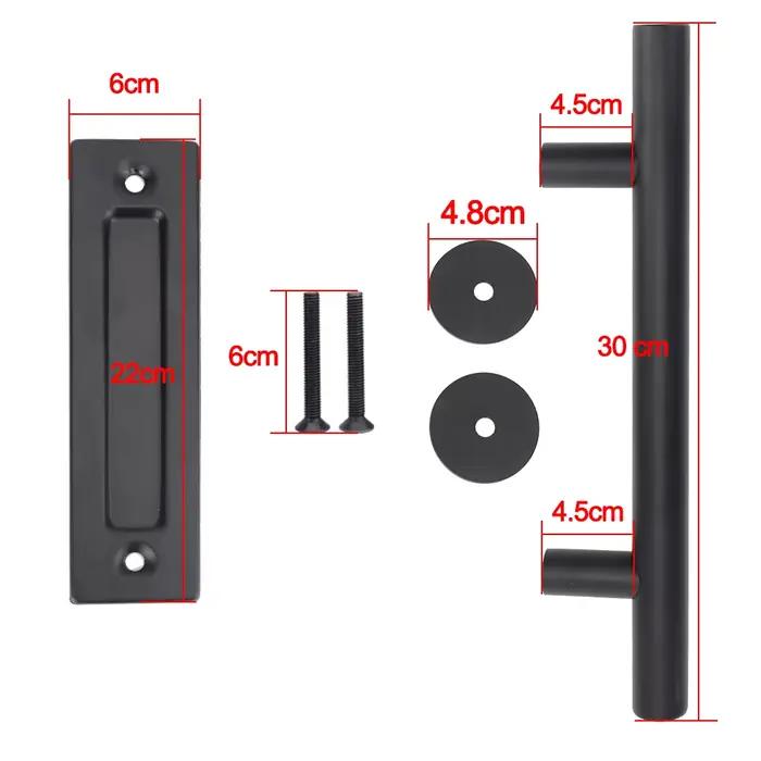 Pour armoire placard tirer encastré bois porte poignée coulissante grange porte poignée meubles matériel ensemble 35-45MM porte intérieure