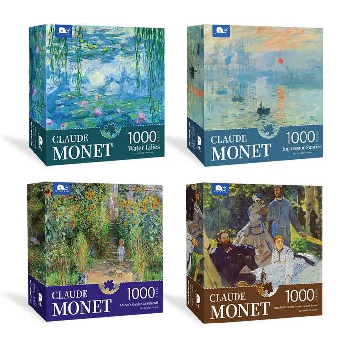 Puzzle 1000 pièces pour adultes et enfants, Puzzle de paysage Monet, jouet, jeu familial, célèbre monde, peinture à l'huile, décoration de la maison