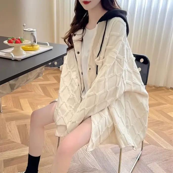 Grande taille femme haut à capuche polaire haute qualité nouveauté belle couleur dropshipping basique gaufre motif femmes sweats à capuche