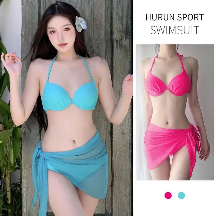 2025 Nouveau Bikini Push-Up à Armatures pour Femmes à Poitrine Petite - Maillot de Bain Tendance Hot Girl Amincissant pour Vacances Plage Piscine