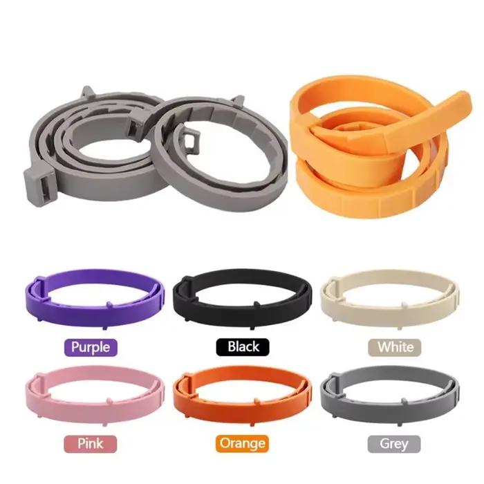Colliers pour chiens, chiots, chats, 72 cm, 38 cm, pour petits chiens, collier pour chatons, réglable, articles pour animaux de compagnie, accessoires, gris, bleu, noir, rose, violet