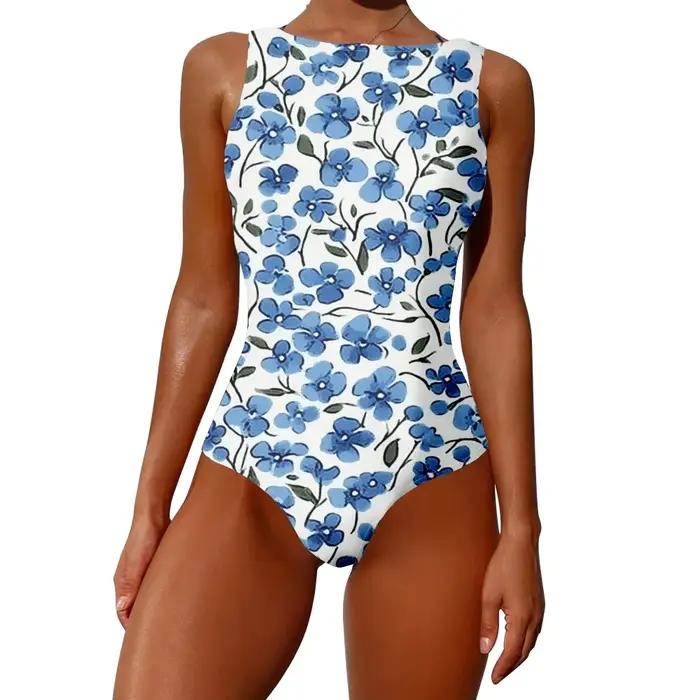 Maillot de bain une pièce imprimé floral tropicaux