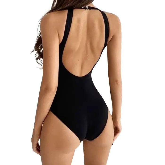 Maillot de bain une pièce dos nu pour femmes