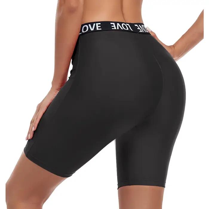 Short de bain taille haute pour femme