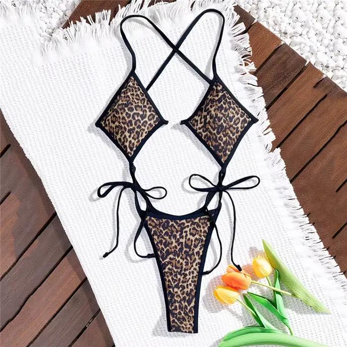 Maillots de bain une pièce à imprimé léopard pour femmes
