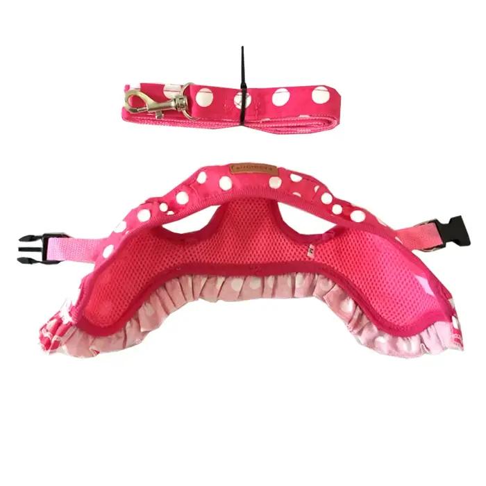 Ensemble collier et laisse pour chien, design à pois de luxe, fournitures pour petits chiots, accessoires pour chihuahua, poitrine SFP, mignon