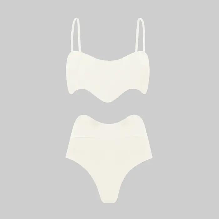 Bikini à bords festonnés pour femme