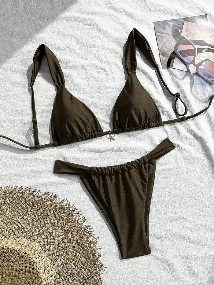 Ensemble de bikini orné d'étoiles de mer sexy 2026 pour femme