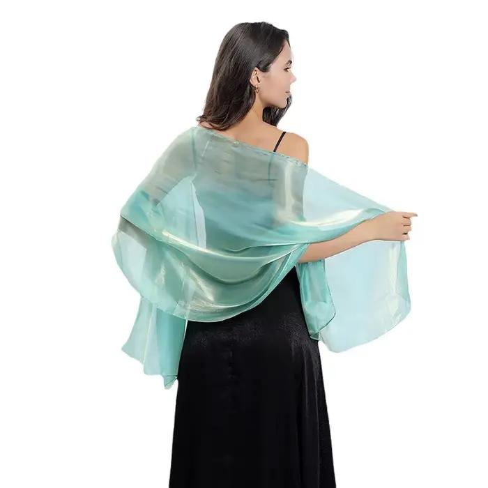 Châles élégants pour femmes, enveloppes pour robes de soirée, châle de mariée, demoiselle d'honneur, couleur unie, Capes de fête, écharpe de décoration
