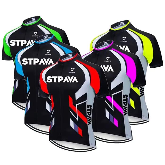 Maillot de cyclisme, nouveau maillot de cyclisme anti-UV pour l'été, ensemble respirant pour le sport, maillots de vélo de course, vêtements de cyclisme pour le VTT