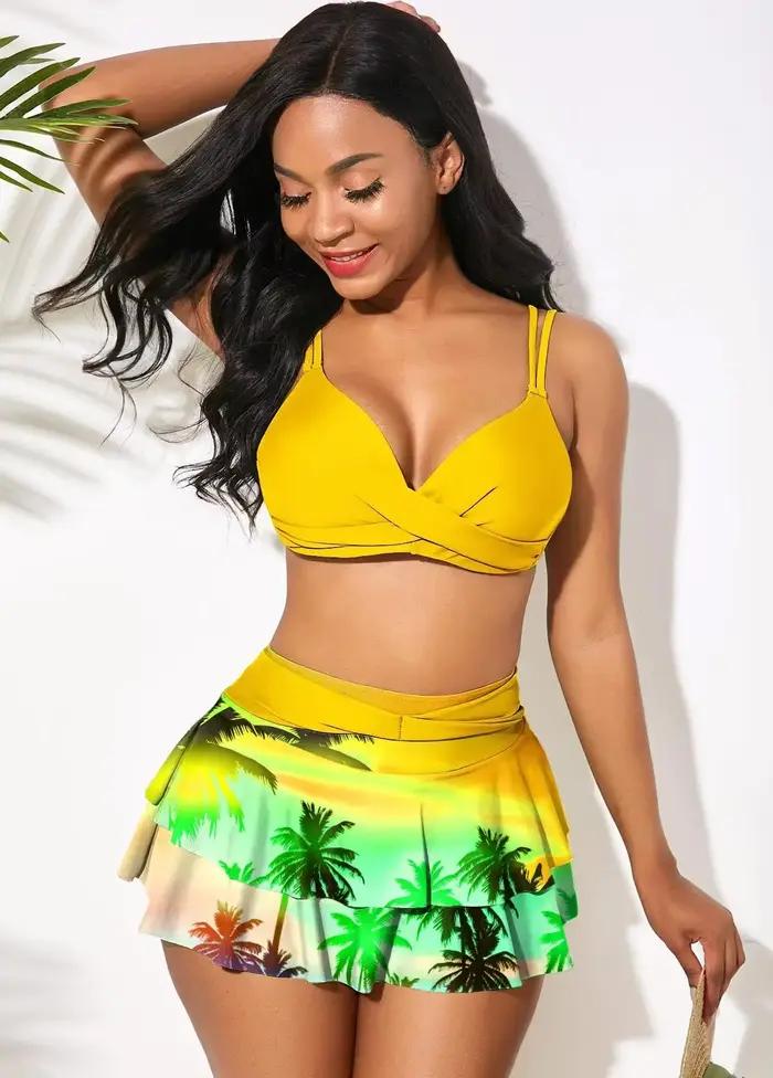 Maillot de bain à volants pour femmes
