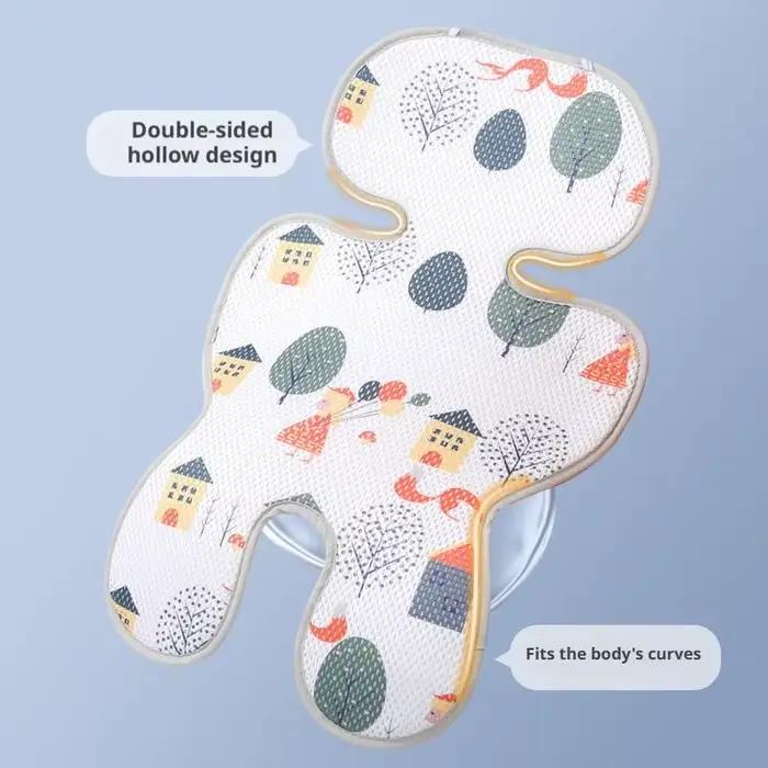 Coussin de siège de poussette pour bébé, nouveau coussin frais et respirant, coussin de siège de chariot double face pour nourrissons, accessoires universels pour poussette de bébé