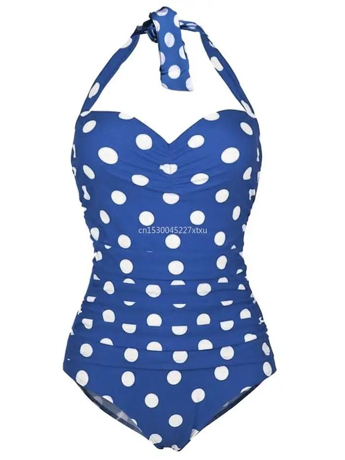 Grande taille une pièce Maillot De Bain rétro Dot maillots
