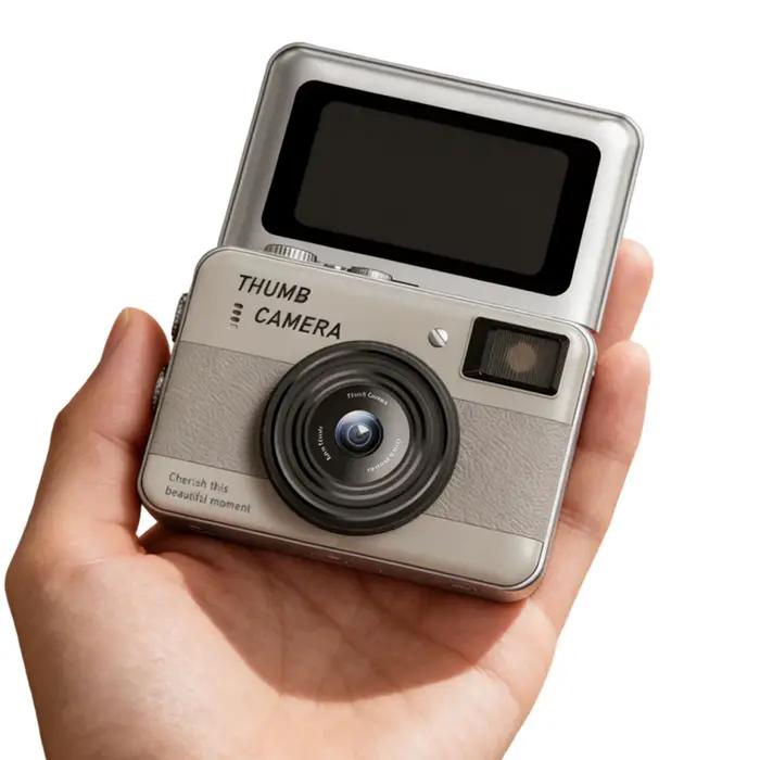 Mini caméra de poche Y2K, enregistreur vidéo 4K avec écran rotatif de 1,47 pouces à 180° pour l'enregistrement en voyage, cadeau d'anniversaire pour les amis