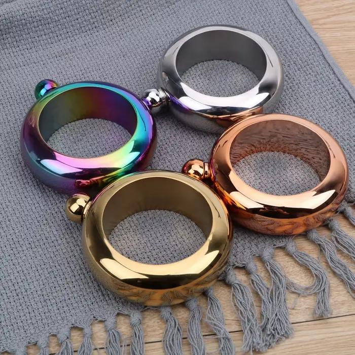 3.5 oz accessoires pour boissons pour whisky Vodka alcool rond Chic flacon de hanche Bracelet élégant bouteille de vin Bracelet flacon de hanche