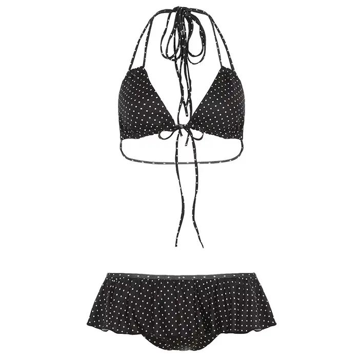 Ensemble bikini femme à pois
