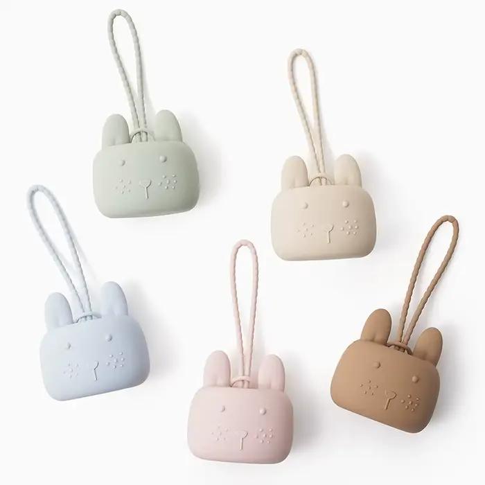 1pc bébé Silicone porte-sucette étui, 100% Silicone souple porte-mamelon conteneur boîte garder sucette étui sucettes